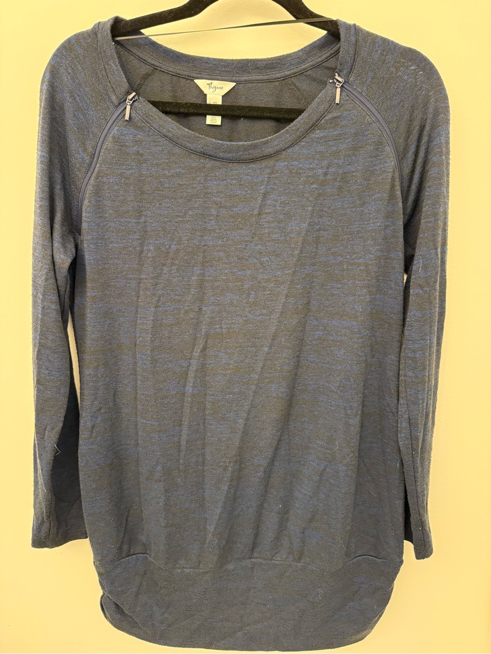 Thyme Maternity Long-Sleeve Scoop Neck Top